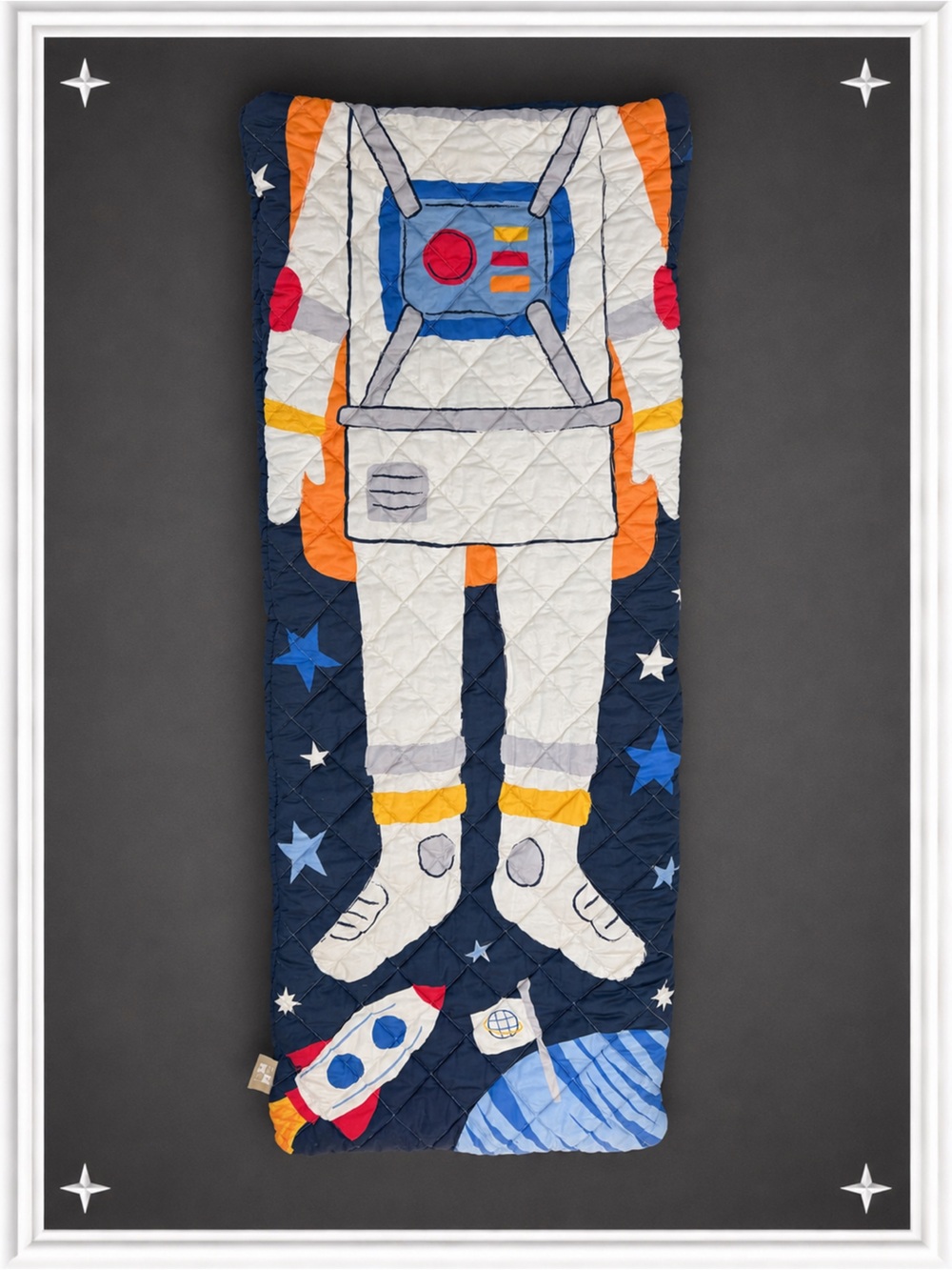 Kids Space Rocket Astronaut Quilted Sleeping Bag